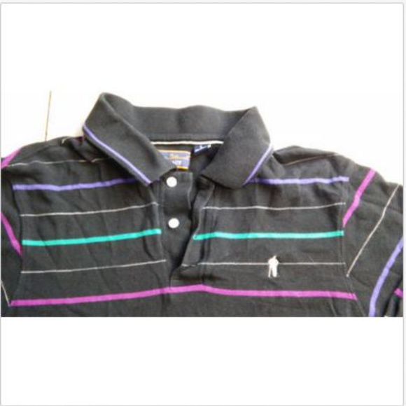 Colorful Black Striped Long Sleeve Golf Polo by Payne Stewart Legacy - Picture 3 of 5
